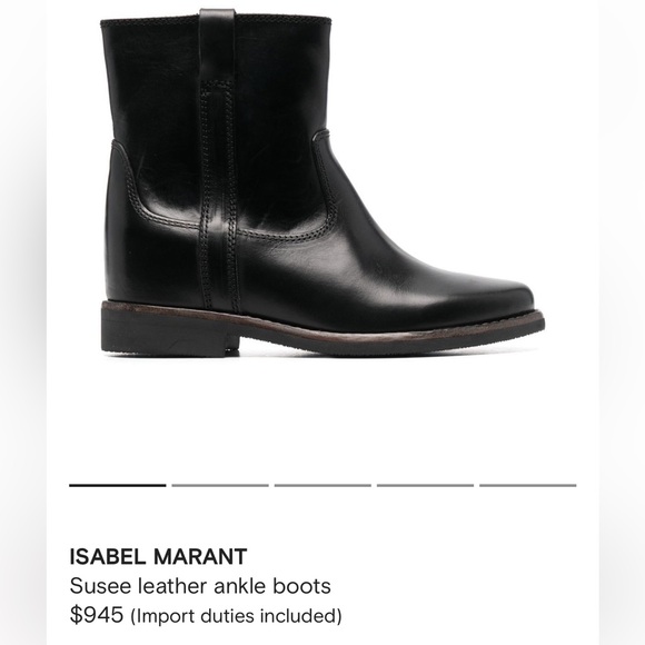 Isabel Marant susee leather wedge ankle boot - Picture 4 of 8